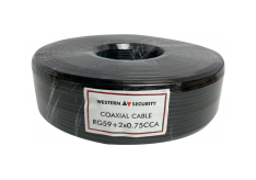 WesternSecurity Coaxial Cable RG59+2x0.75 koaksijalni sa napojnim kablom (100m)