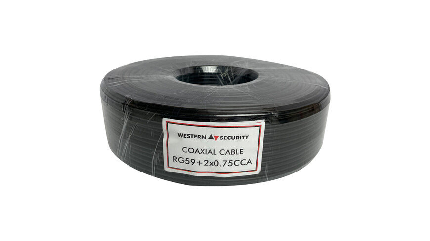WesternSecurity Coaxial Cable RG59+2x0.75 koaksijalni sa napojnim kablom (100m)