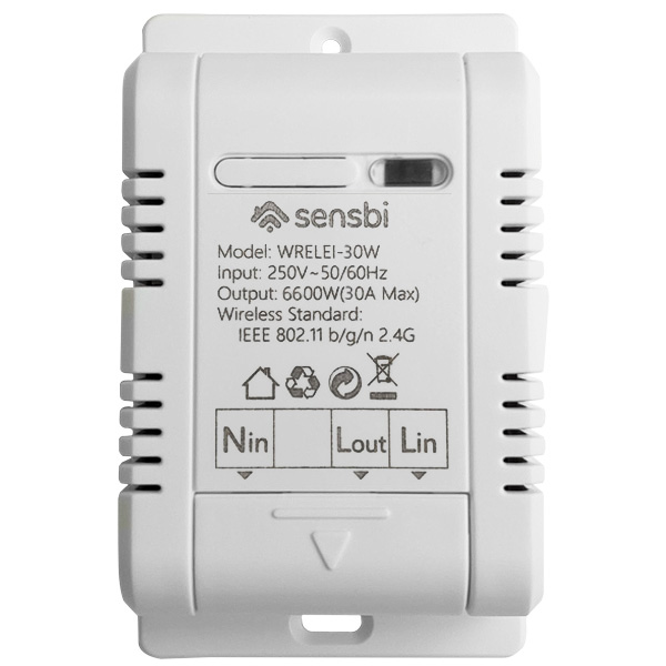 Sensbi WRELEI-30W Wi-Fi rele, 30A 250Vac